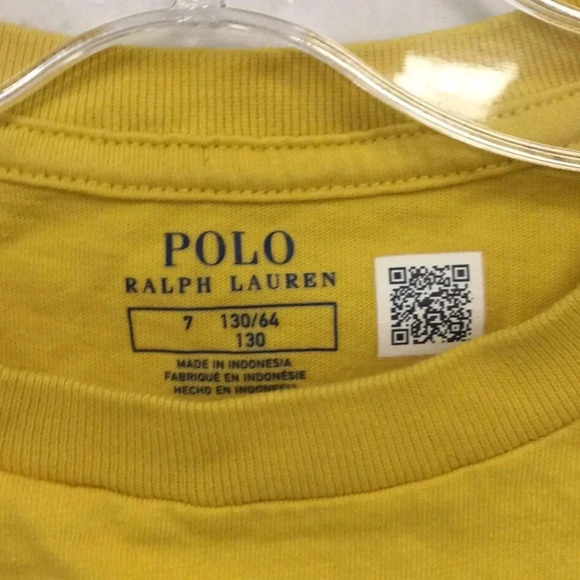 Polo Ralph Lauren Yellow Short Sleeve Top size 7 - Picture 3 of 4